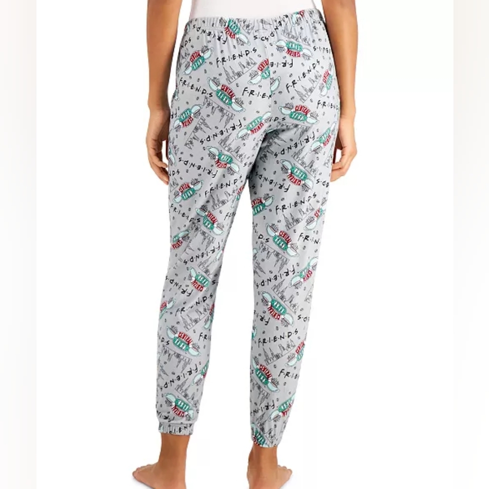 FRIENDS drawstring pajama bottoms UNISEX large Central Perk TV Show coffee - Picture 2 of 7